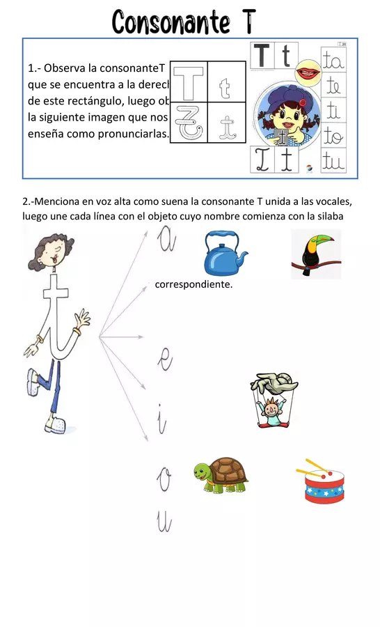 Conociendo Consonante T Profe Social