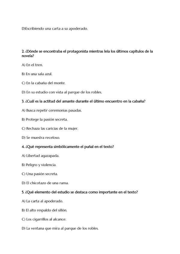 Guía de comprensión lectora del cuento Continuidad de los parques