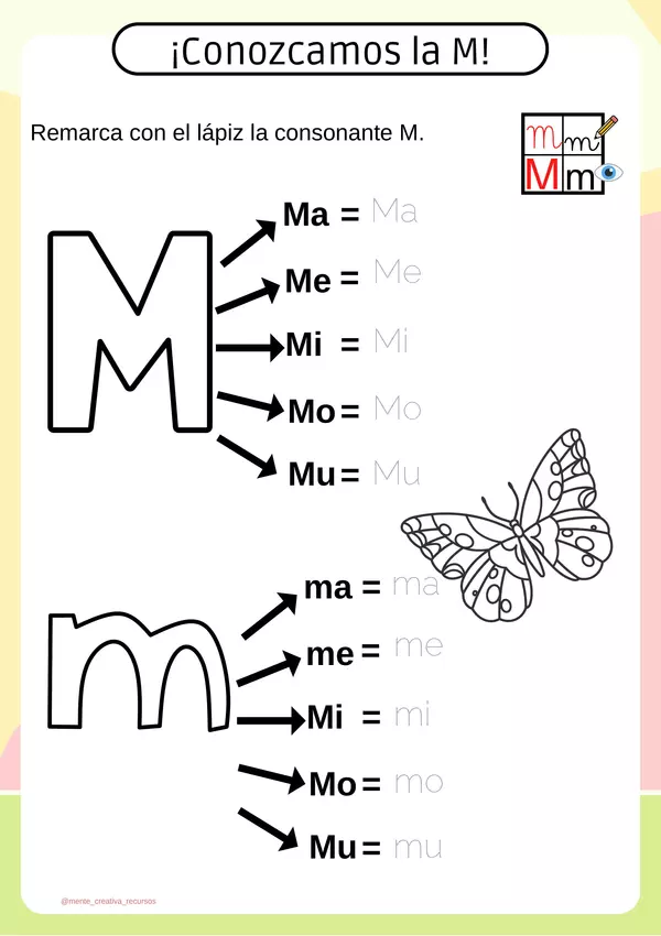 Fichas De Actividades Con La Consonante M Profe Social