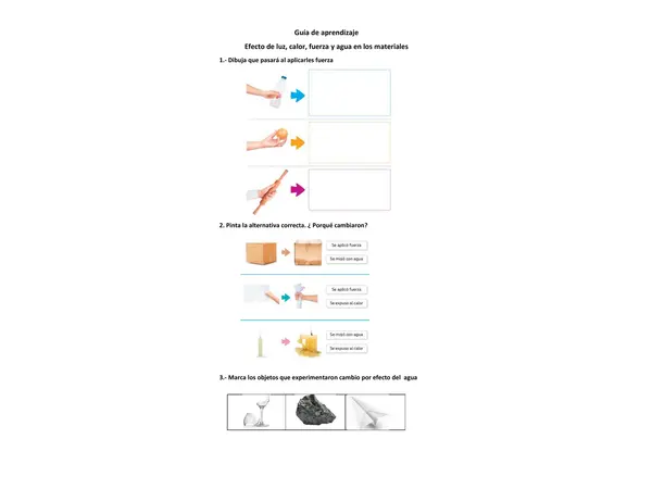 Guía de efectos de la luz el agua y el calor