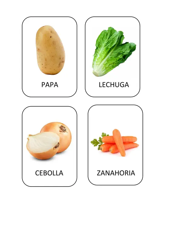 Memorice verduras