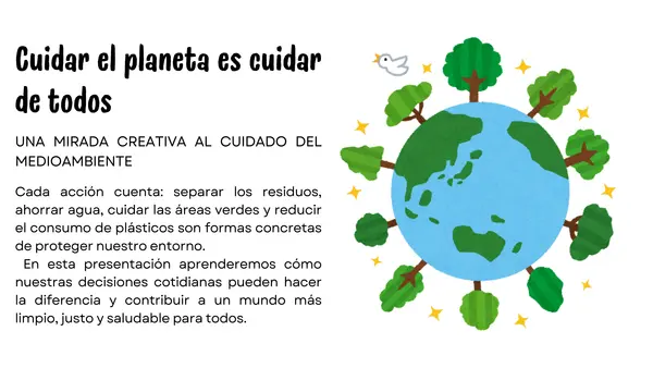 Cuidado del medioambiente: presentación educativa