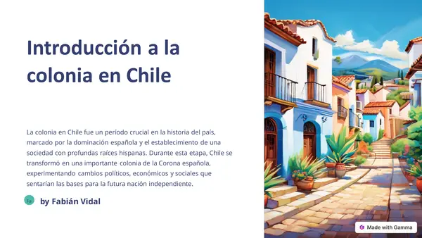 Introducción a la colonia en Chile