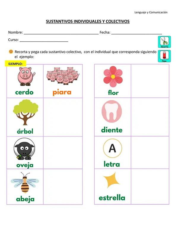 SUSTANTIVOS INDIVIDUALES Y COLECTIVOS