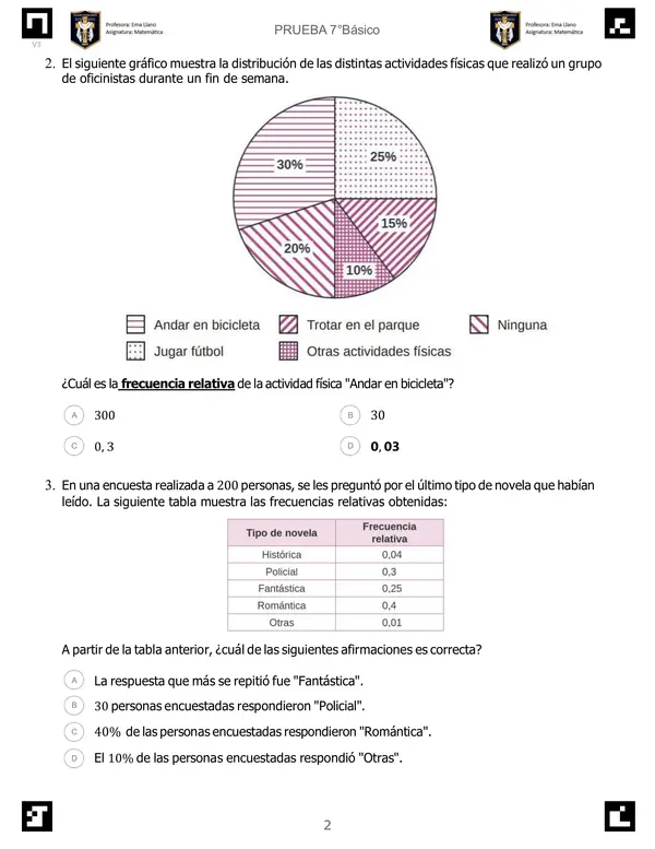 Evaluación estadisticas y probabilidades