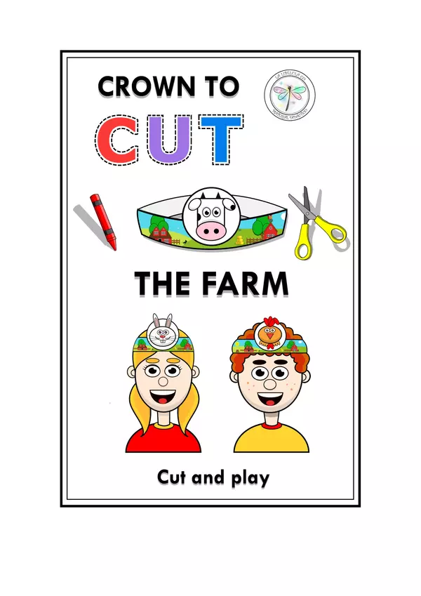 Crowns to Cut out The Farm Animals Coronas recortar Granja