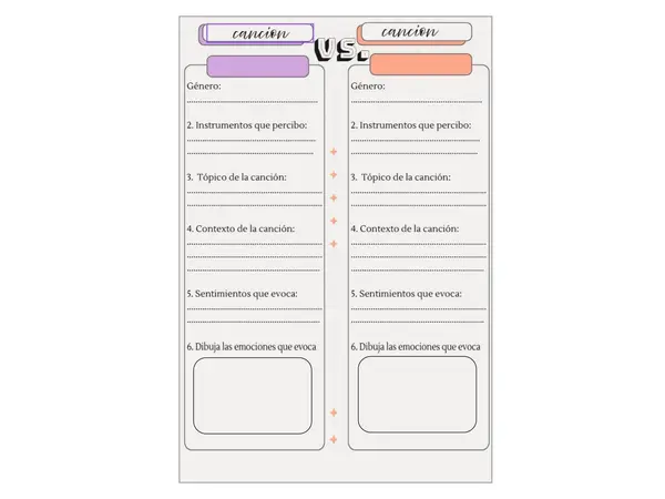 Canción versus canción