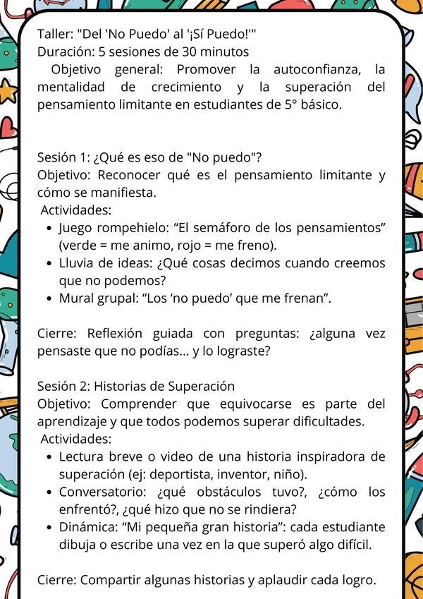 Del no puedo al si puedo