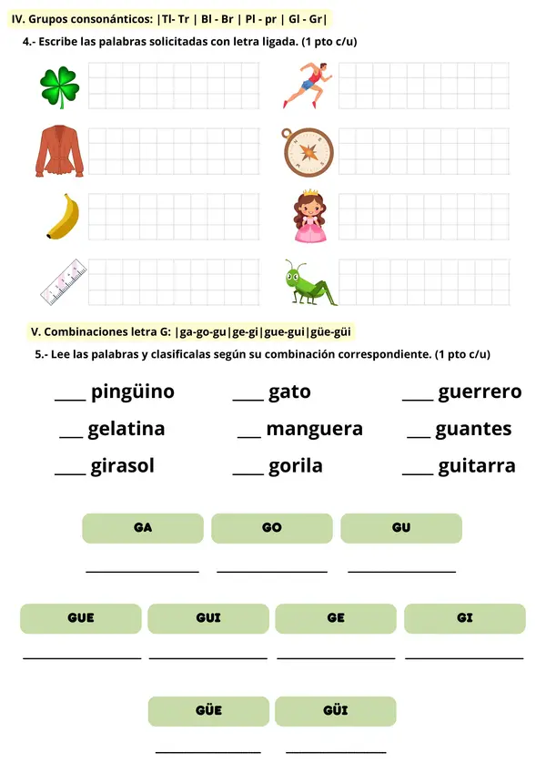 PRUEBA INFORMAL 2° AÑO BÁSICO DE LENGUAJE Y MATEMÁTICA