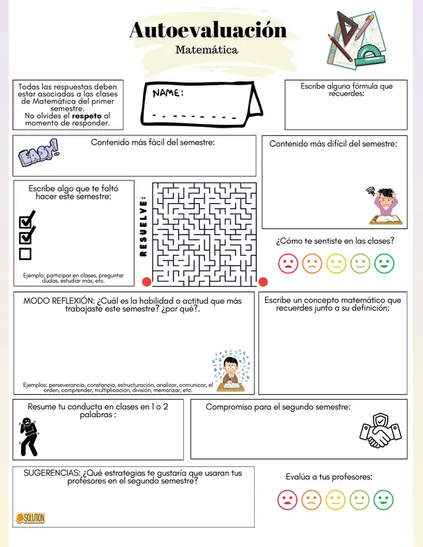 Autoevaluación matemática segundo medio