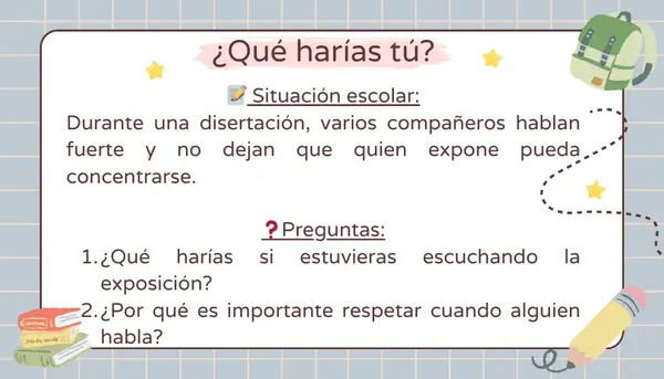 ✨ Tarjetas “¿Qué Harías Tú?” | Convivencia Escolar y Reflexión | 7 Situaciones Escolares