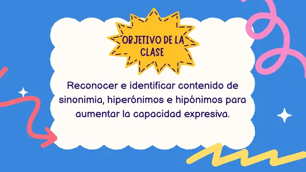Clase Hiperónimos, Hipónimos y Sinónimos