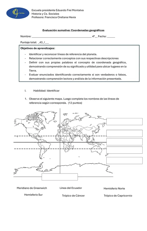 evaluacion coordenadas geograficas