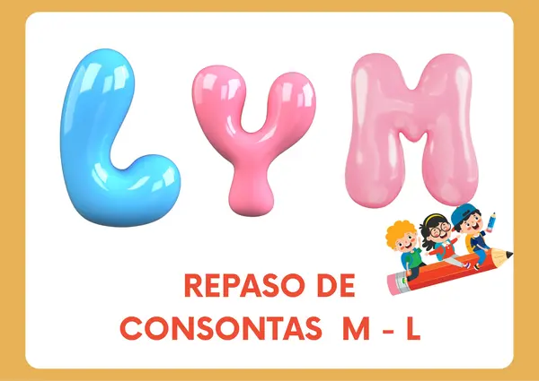 Cuadernillo con actividades recortables consonantes M y L