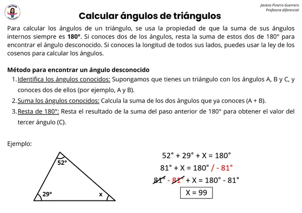 Triángulos, clasificación y ejercicios 