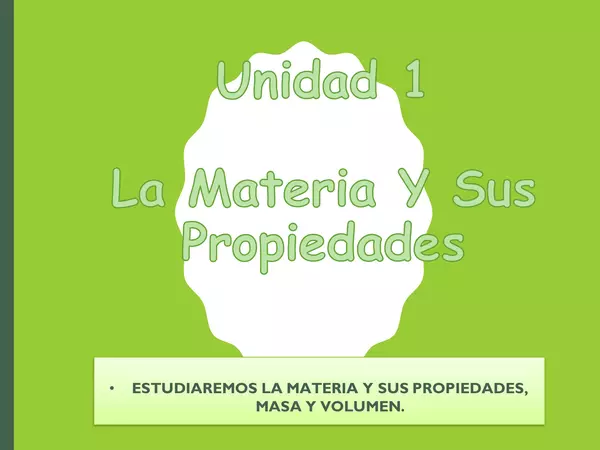4° Ciencias Naturales Materia, masa y volumen