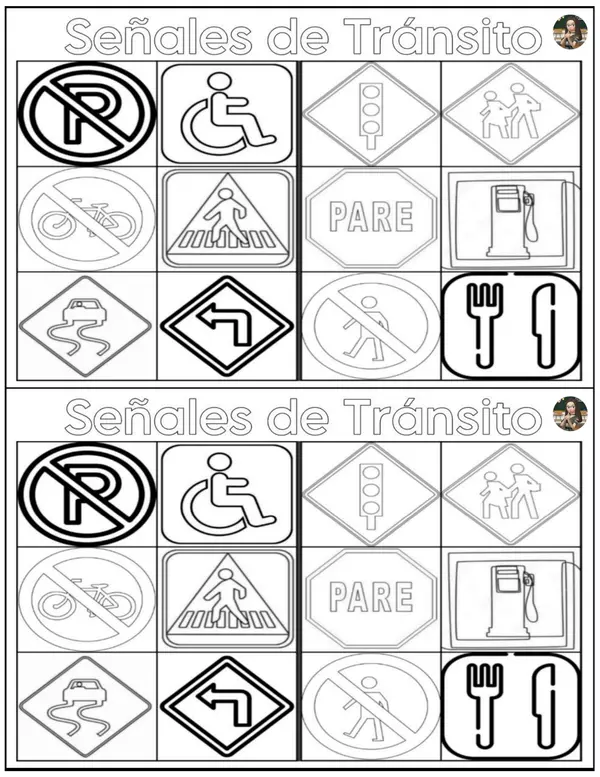Señales de transito para colorear | profe.social