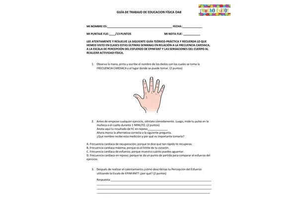 Guía de trabajo teórico-práctico de Educación física (OA8) 
