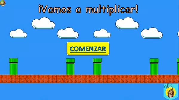 Juego de multiplicación temática Mario Bros. NO EDITABLE