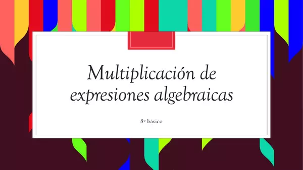 Multiplicación de expresiones algebraicas