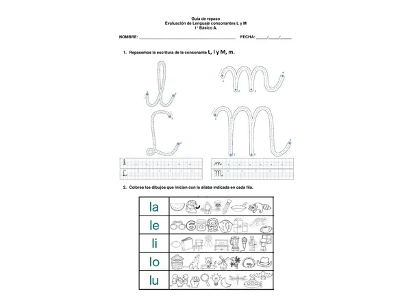 GUÍA REPASO CONSONANTES L. M