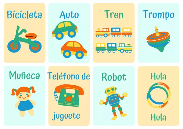 Tarjetas con Ilustraciones: Juguetes