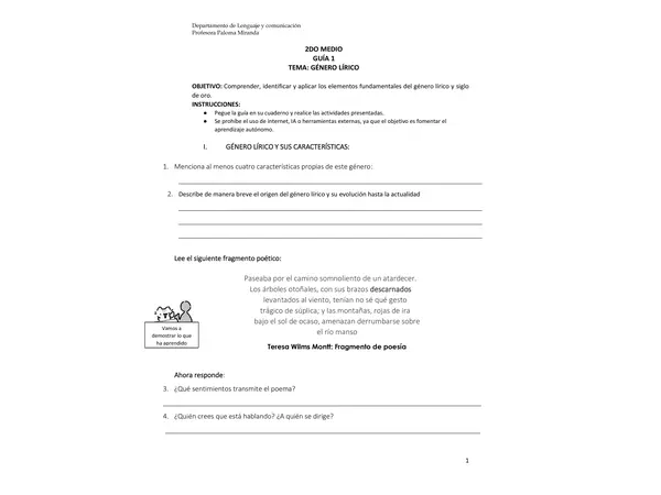 Guía género lírico 2do medio