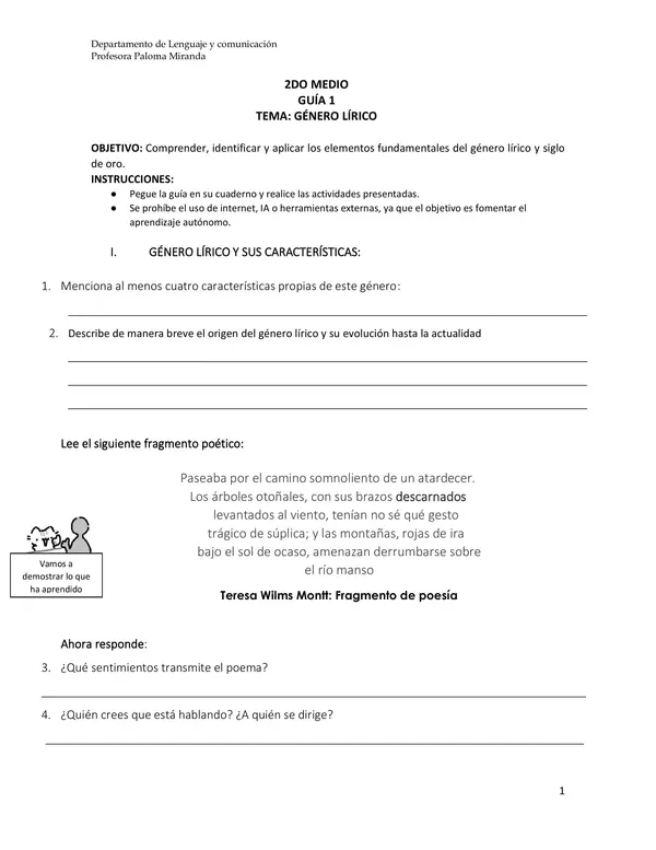 Guía género lírico 2do medio