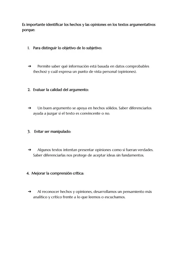 Guía Hechos y opiniones
