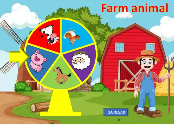 Ruleta animales de la granja"