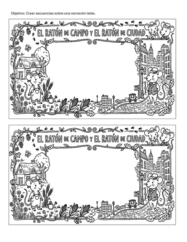 El ratón de campo y el ratón de ciudad.