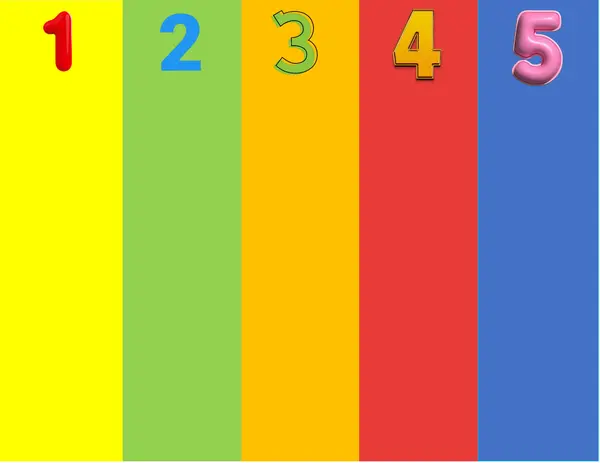 Carpeta TEACCH: números del 1 al 5