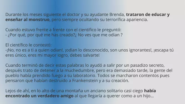 presentacion guia de trabajo   Frankstein , sexto basico