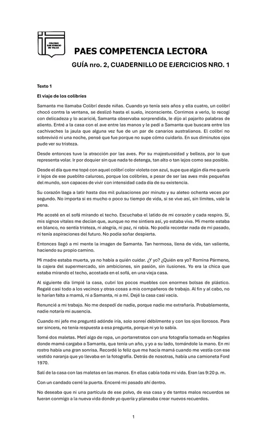 Guía PAES de Lenguaje