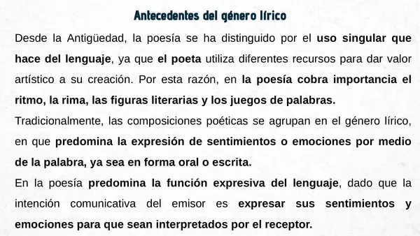 Lírica sexto