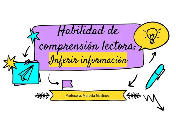 Habilidad de comprensión lectora: Inferir información