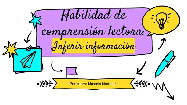 Habilidad de comprensión lectora: Inferir información