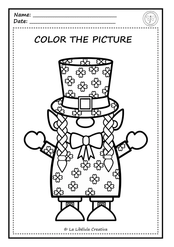 Worksheets Coloring Activities St Patrick's Day Craft 