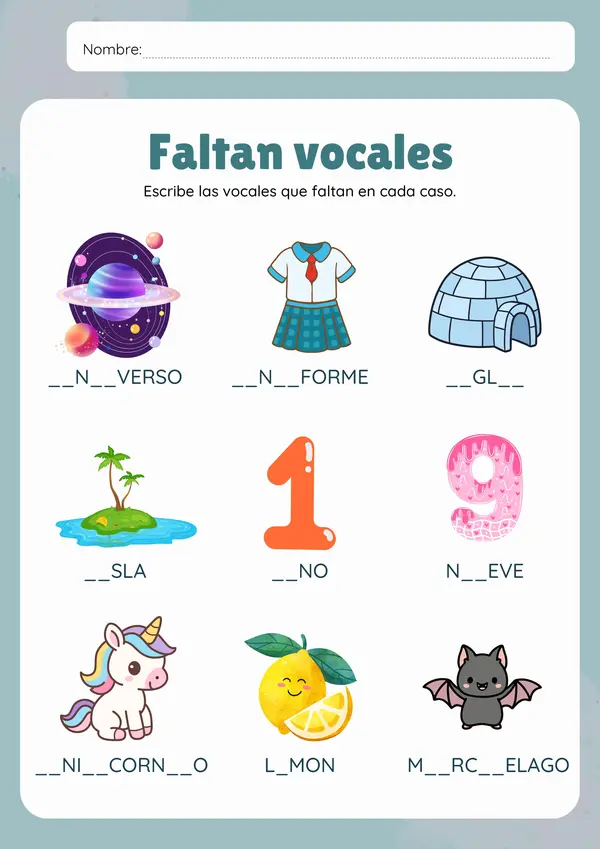 vocales U-i