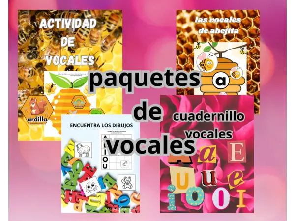 paquete de materiales las vocales