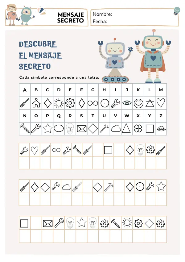 Ficha Descubre el mensaje secreto