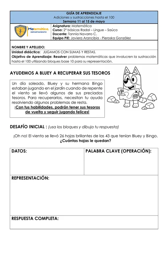 Sustracciones con bloques base 10