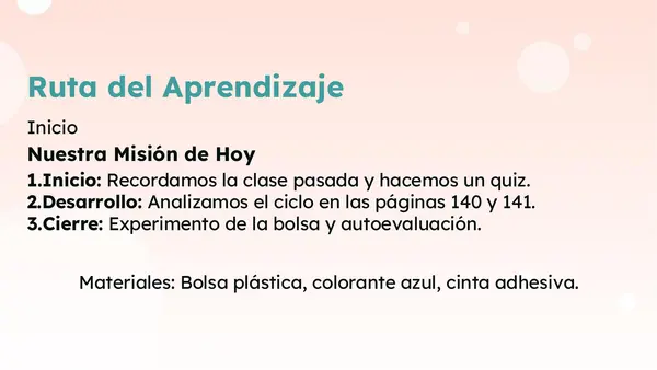 Clase 5 Lección 6 Unidad 3 "El ciclo del agua" 2° Básico