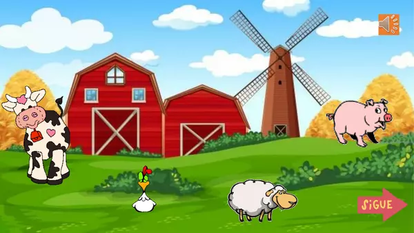 DINTINGUIR SONIDOS, ANIMALES DE LA GRANJA 
