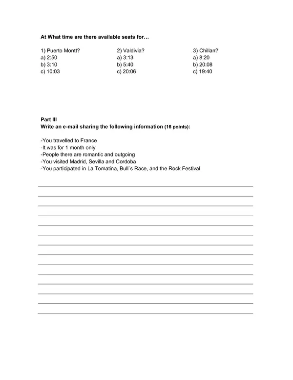 Evaluacion de Ingles 6 Basico: Prejudices