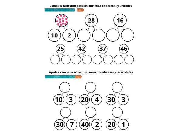 Ejercicios de composición y descomposición numérica