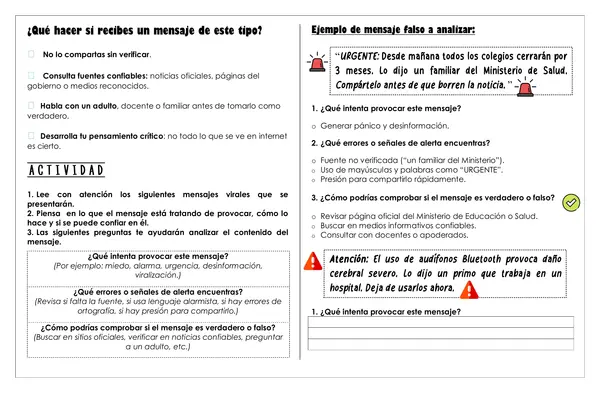 Guía de trabajo - Análisis de mensajes virales