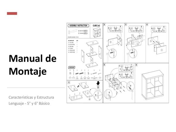 caracteristicas y estructura del manual de montaje