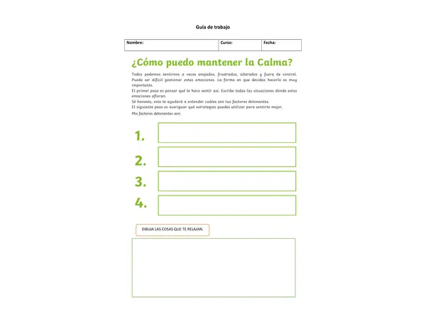 Guía ¿ Cómo volver a la calma?