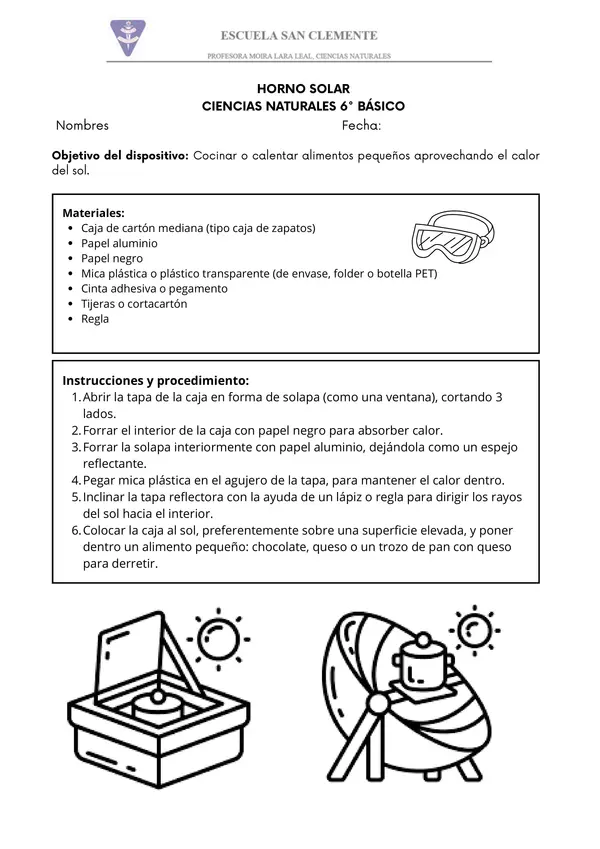 Fichas de experimentos cientificos sobre energía calórica